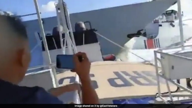 Watch: Two Chinese Vessels Collide During Philippine Boat Chase In South China Sea